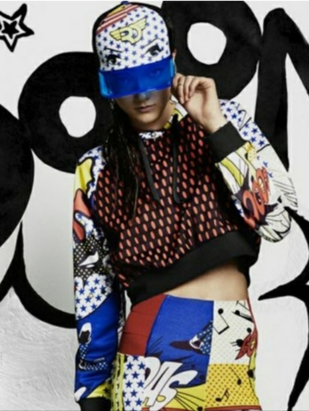 Adidas x Rita Ora Comic Print 3pc Set Hoodie (XL) Leggings (L) Sneakers (10) - Picture 4 of 16